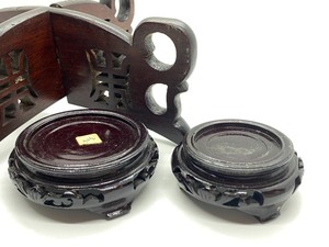 lot 327 image: Asian Inspired Stands for Figurines and More