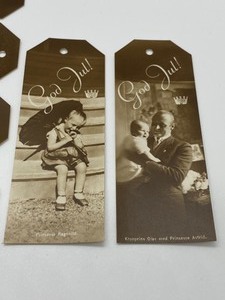 lot 344 image: RARE Set of 8 Vintage Princess Ragnhild Gift Tags