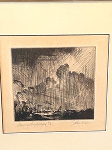 lot 377 image: Vintage Framed Etching