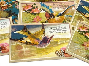 lot 379 image: Old Norwegian Sunday School Cards (total of 15)