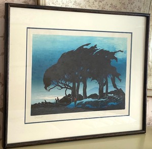 lot 388 image: Framed Silhouette Art by Elton Bennett Whisper of the Wind