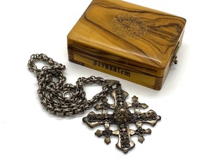 lot 394 image: Jerusalem Silver Cross Necklace