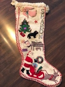 lot 450 image: Three Adorable Vintage Christmas Stockings