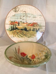 lot 431 image: Williams and Sonoma Platter and French Designed Bowl