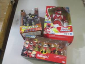 lot 20 image: power rangers,mars robot and incred...