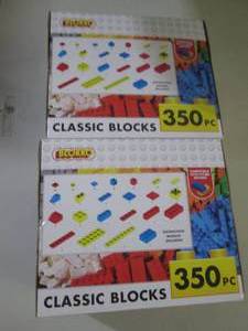 lot 25 image: 2 blokko 350 pc block sets ...