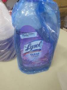lot 55 image: 2 partial bottles of lysol ...