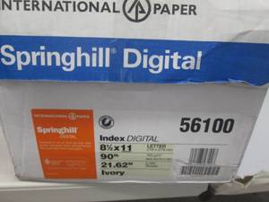 lot 72 image: springhill digital 8.5x11 ivory pap...