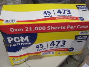 lot 126 image: pom toilet paper 45 rolls ...