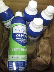 lot 127 image: 5 -15floz cans of microban 24hr san...