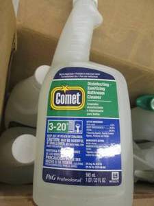 lot 131 image: 8-1qt bottles of comet disinfecting...