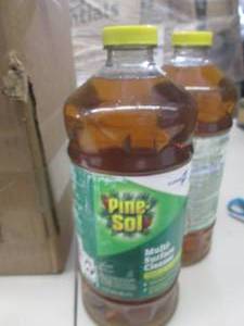 lot 132 image: 6 bottles of pine sol some are open...