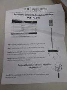 lot 150 image: sanitizer stand with retangular bas...