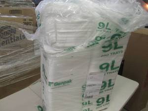 lot 163 image: 250 styrafoam trays  some damage ...