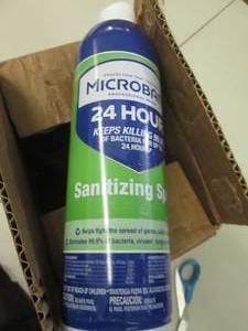 lot 167 image: 6 cans of microban 24 hour sanitizi...