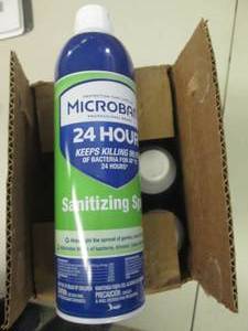lot 168 image: 5 cans of microban 24 hour sanitizi...