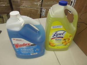 lot 186 image: 1 gallon of windex and 1 gallon of ...
