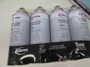 lot 189 image: 12 cans of sterno butane fuel cartr...