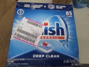 lot 221 image: 5 boxes of finish powerball dishwas...