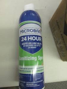 lot 247 image: 8 cans of microban 24 hr sanitizing...