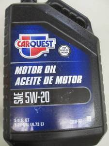 lot 285 image: 5 quarts of carquest 5w-20 motor oi...