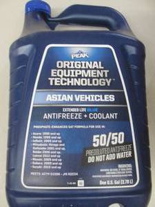 lot 298 image: 1 gallon of peak asian blue antifre...