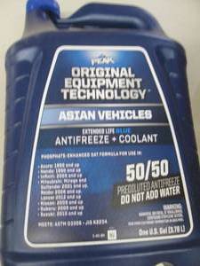 lot 299 image: 1 gallon of peak asian blue antifre...