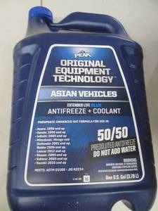 lot 300 image: 1 gallon of peak asian blue antifre...