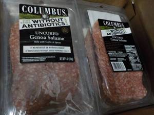 Case of Uncured Genoa Salami Near ...