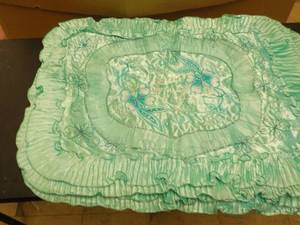 Set of 2 - 24 x 32 Mint Jamilah Emb...