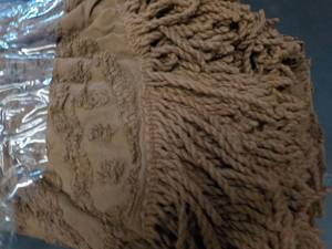 Twin Size Brown Chenille with Fring...