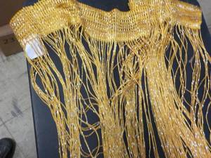 Door or Wall Hanging with Gold Frin...