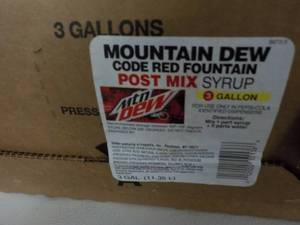5 - 3 Gallon Mountain Dew Code Red ...
