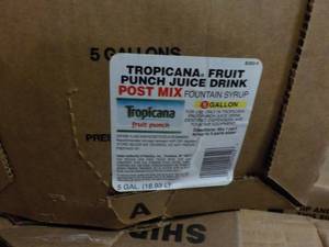 4 -5 Gallon Tropicana Fruit Punch J...