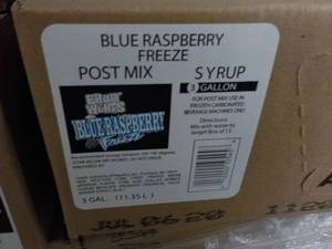 5 - 3 gallon Blue Raspberry Freeze ...
