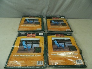 lot 25 image: 4 New Large Stacking Chair Covers