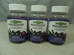lot 39 image: 3 New Bottles of Elderberry Gummies
