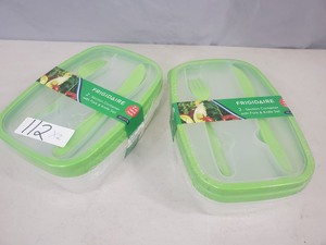 lot 112 image: 2 New Frigidaire 2-Pc Food Containers with ForkKnife