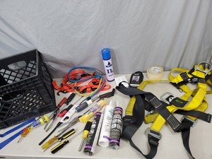 lot 120 image: Miller Fall Harness, Hand Tools, Etc