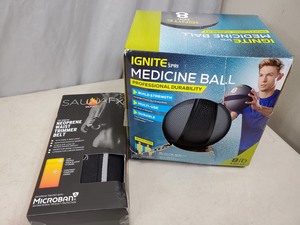 lot 126 image: New Medicine Ball and Waist Trimmer Belt
