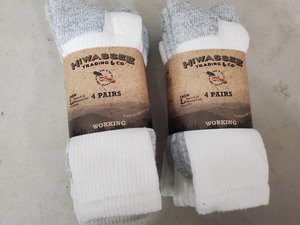lot 169 image: 2 New 4 Packs of Hiwassee Trading Socks