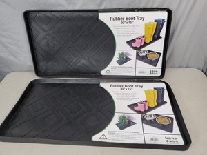 lot 186 image: 2 New Thick Rubber Boot Trays