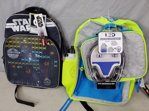 lot 198 image: New 5 Pc Backpack Set and New Star Wars Backpack