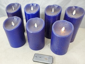 lot 209 image: 7 Luminara Pillar Candles with Remote