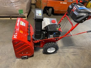 Troy-Bilt Storm 2410 24 in. Two-Stage 208cc Electric Start Self Propelled Gas Snow Blower in working condition see pics 