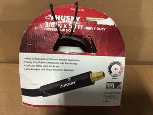 38 in. x 50 ft. Heavy-Duty Rubber Hose by Husky&nbsp&nbspCustomer Returns Open Box See Pictures