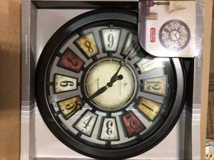 FIRST TIME NUMERAL PLAQUES WALL CLOCK&nbsp&nbspCustomer Returns Open Box See Pictures