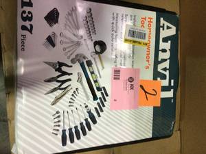 38 in. Drive SAE and Metric Home Tool Kit Set (137-Piece) by Anvil&nbsp&nbspCustomer Returns Open Box See Pictures