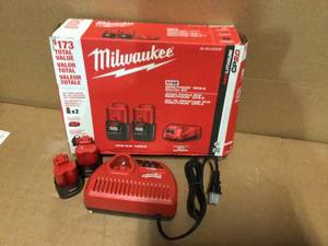M12 12-Volt Lithium-Ion Starter Kit with Two 2.0 Ah Battery Packs and Charger by Milwaukee&nbsp&nbspCustomer Returns Open Box See Pictures
