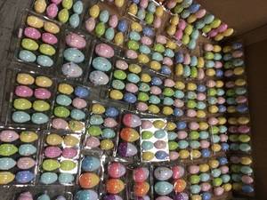 BIG LOT OF 3ct Plastic Easter Fashion Eggs Blue White Pink -&nbsp&nbspCustomer Returns Open Box See Pictures